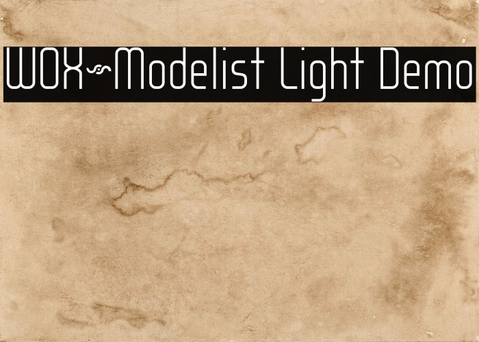 WOX~Modelist Light Demo Font examples