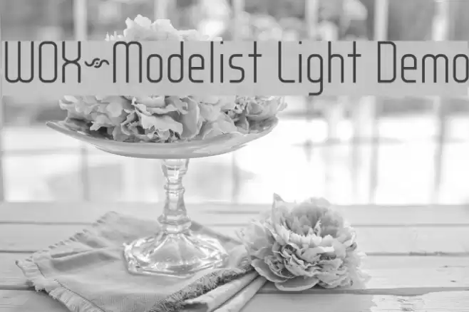 WOX~Modelist Light Demo Font examples
