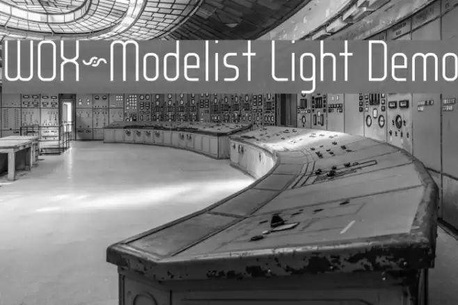 WOX~Modelist Light Demo Font examples
