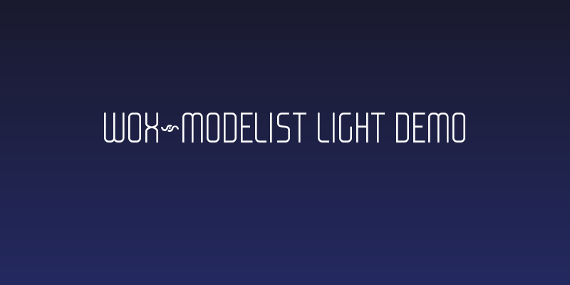 WOX~Modelist Light Demo Social Header