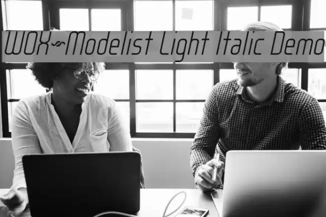 WOX~Modelist Light Italic Demo Fuentes examples