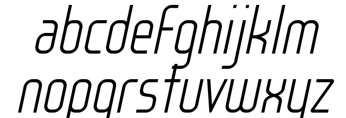 WOX~Modelist Light Italic Demo Font LOWERCASE