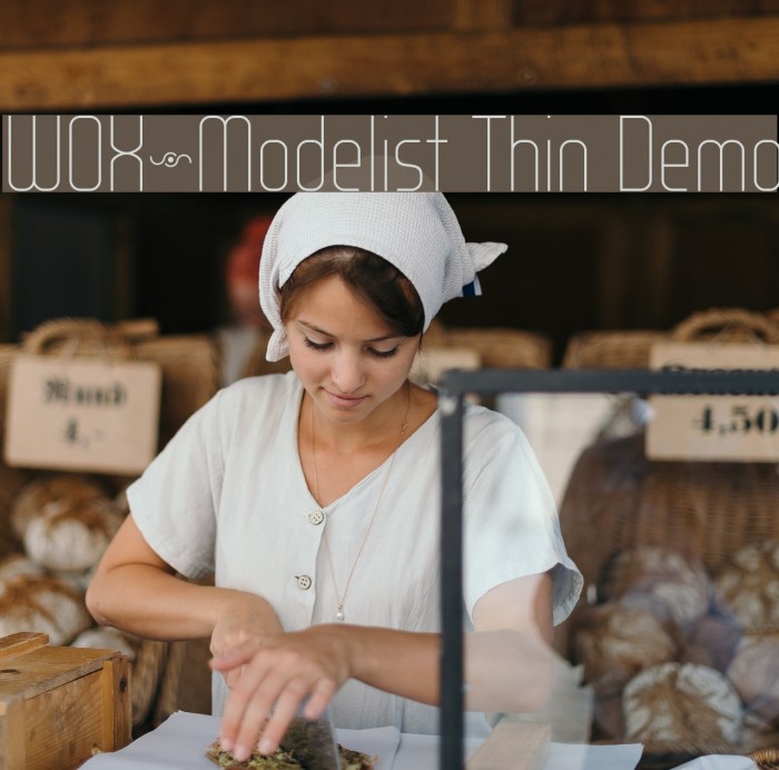 WOX~Modelist Thin Demo Font examples