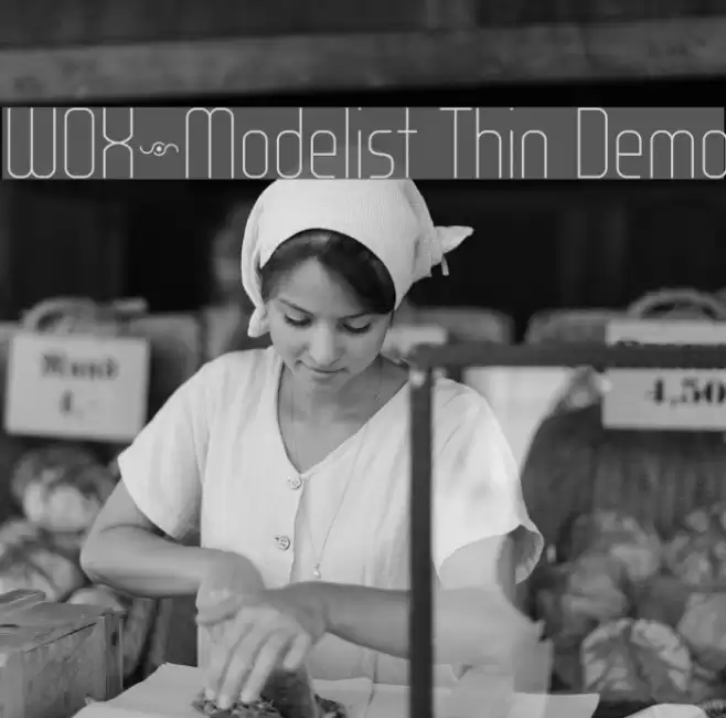WOX~Modelist Thin Demo Font examples