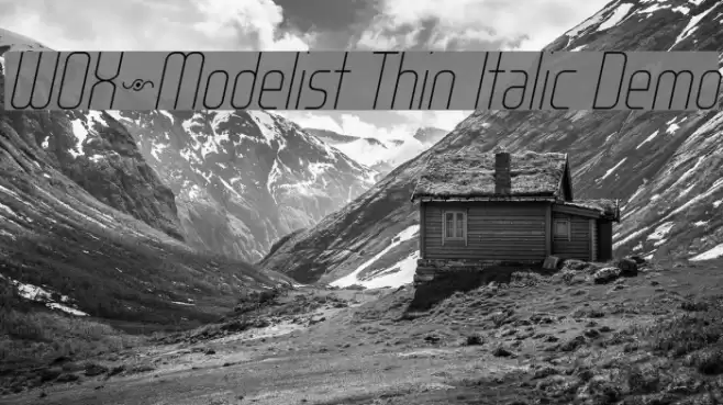 WOX~Modelist Thin Italic Demo Font examples
