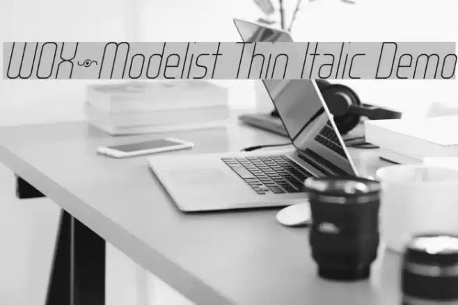 WOX~Modelist Thin Italic Demo Font examples