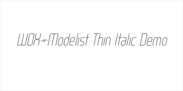 WOX~Modelist Thin Italic Demo Logo