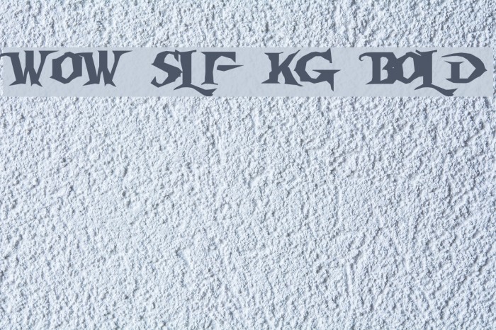 WoW SlF KG Bold Font examples