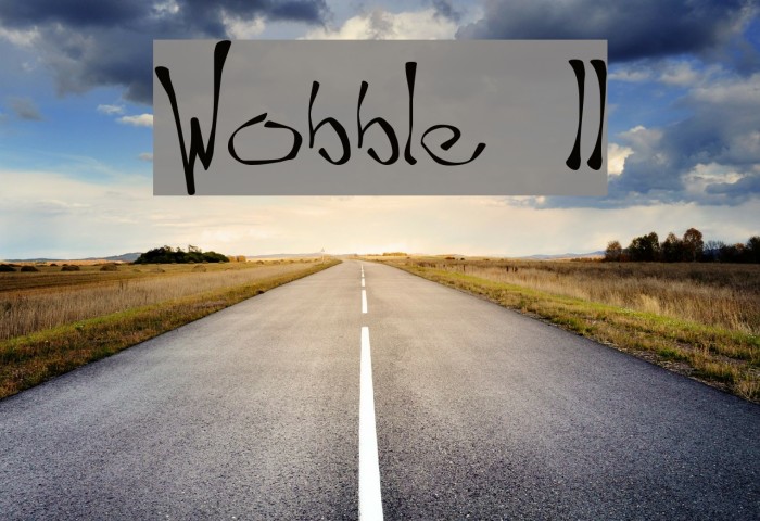 Wobble II Font examples
