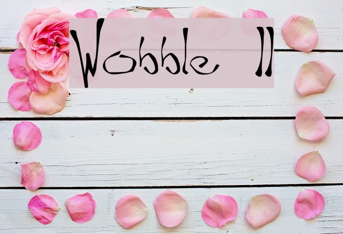 Wobble II Font examples