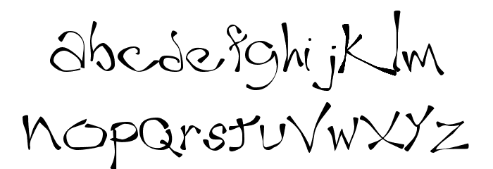 Wobble II Font LOWERCASE