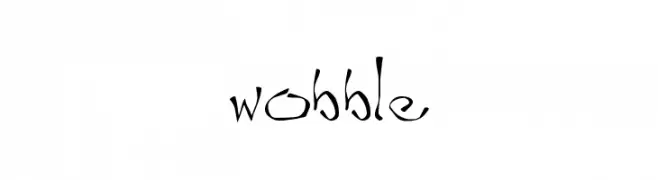 Wobble  Frei Schriftart Herunterladen