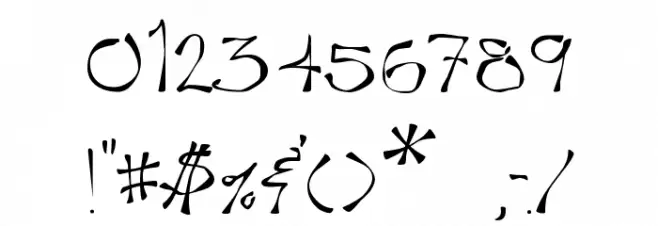 Wobble Schriftart Anderer Schreiben