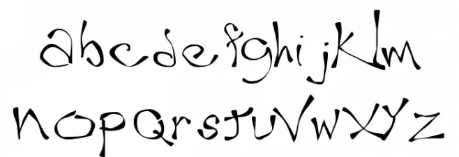 Wobble Schriftart Groß