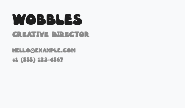 Wobbles Business Card