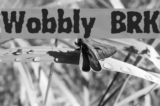 Wobbly BRK Font examples