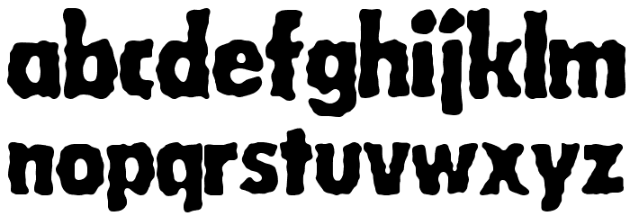 Wobbly BRK Font LOWERCASE