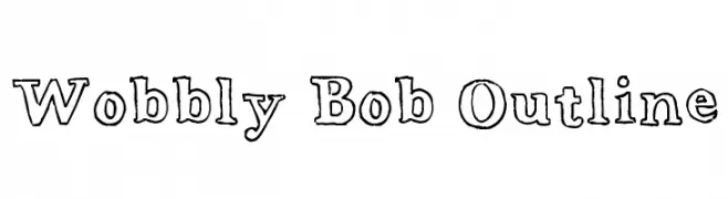 Wobbly Bob Outline  Frei Schriftart Herunterladen