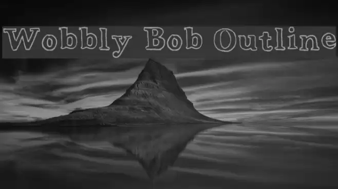 Wobbly Bob Outline Font examples