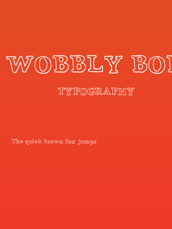 Wobbly Bob Outline Poster