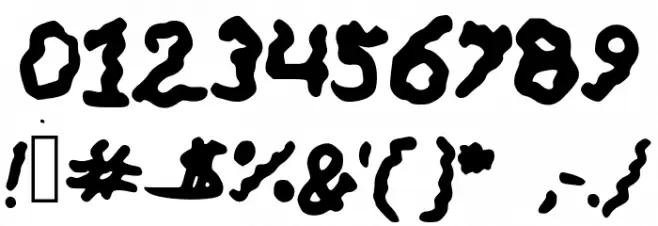 Wobbly Font OTHER CHARS