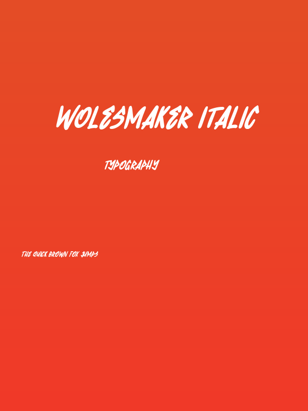 Wolesmaker Italic Poster