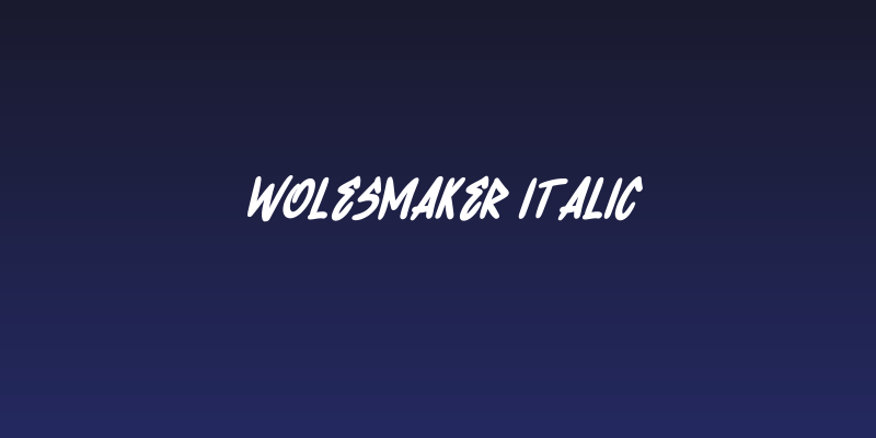 Wolesmaker Italic Social Header