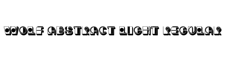 Wolf Abstract Light Regular  Free Fonts Download