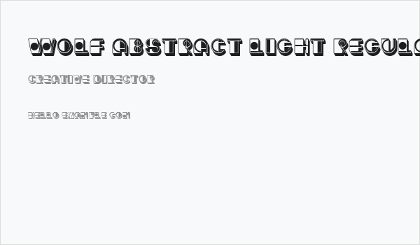 Wolf Abstract Light Regular Business Card