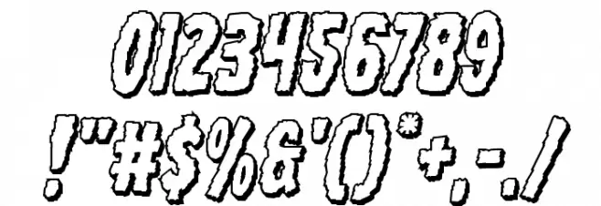 Wolf Brothers 3D Italic Font OTHER CHARS