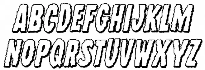 Wolf Brothers 3D Italic फ़ॉन्ट लोअरकेस