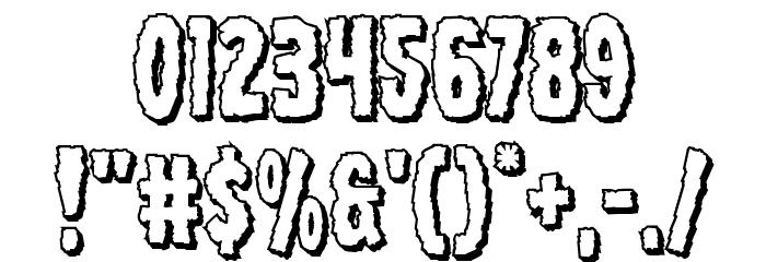 Wolf Brothers 3D Font OTHER CHARS