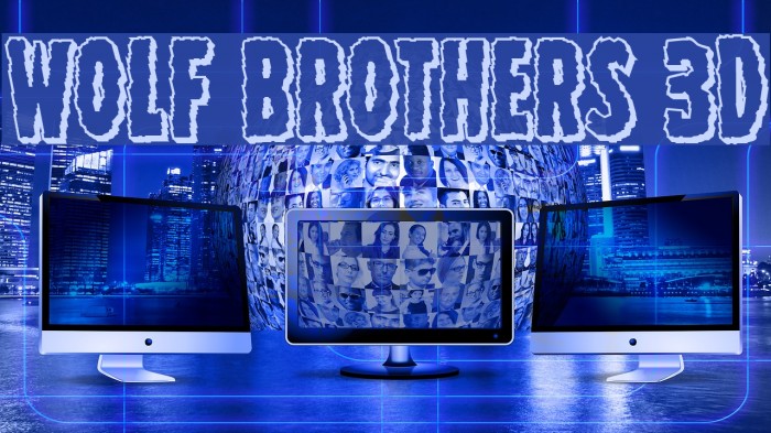 Wolf Brothers 3D Font examples