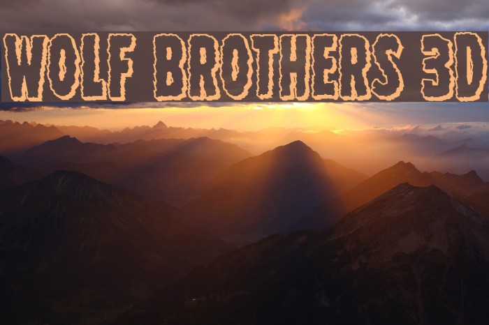 Wolf Brothers 3D Font examples