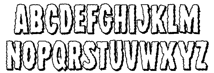Wolf Brothers 3D Font LOWERCASE