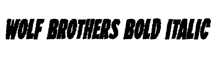 Wolf Brothers Bold Italic  les polices de caractères gratuit tlcharger