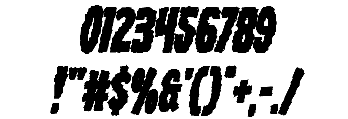 Wolf Brothers Bold Italic Font OTHER CHARS