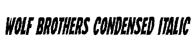 Wolf Brothers Condensed Italic  フリーフォントのダウンロード