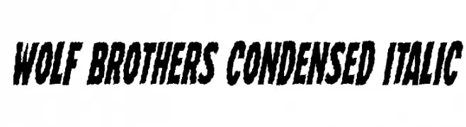 Wolf Brothers Condensed Italic  フリーフォントのダウンロード