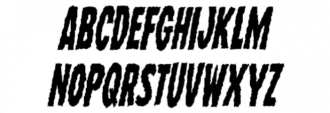 Wolf Brothers Condensed Italic फ़ॉन्ट अपरकेस