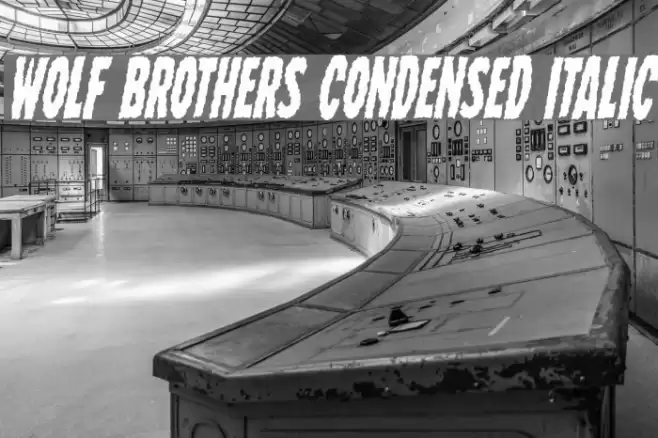 Wolf Brothers Condensed Italic Font examples