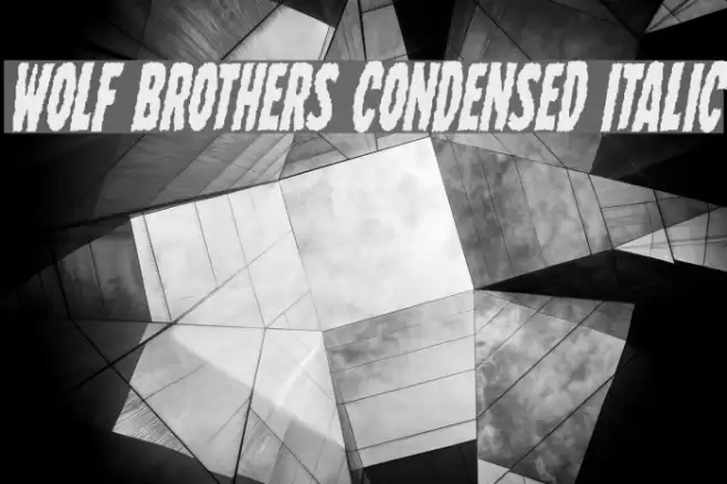 Wolf Brothers Condensed Italic Font examples