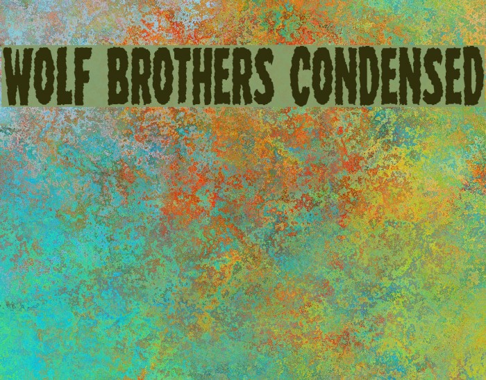 Wolf Brothers Condensed لخطوط تنزيل examples