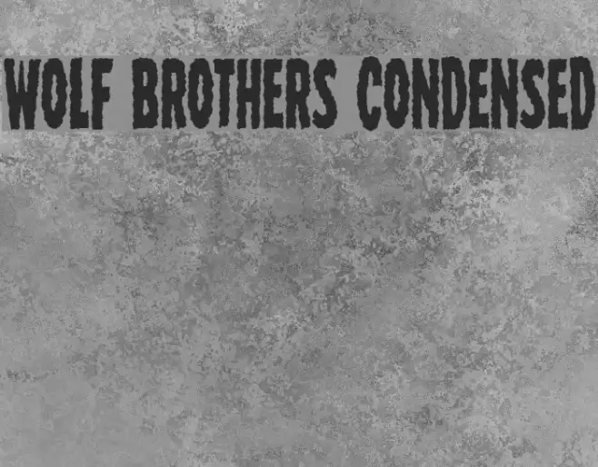 Wolf Brothers Condensed خط examples