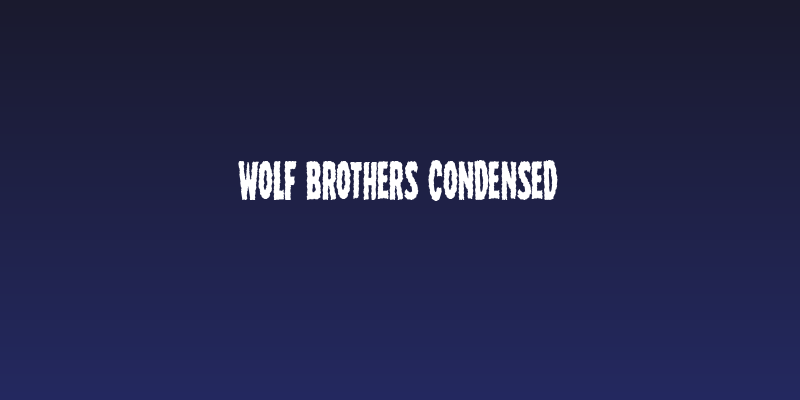 Wolf Brothers Condensed Social Header