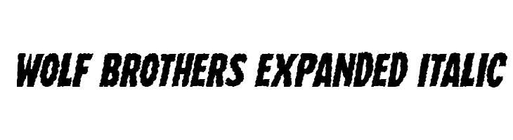 Wolf Brothers Expanded Italic  لخطوط تنزيل