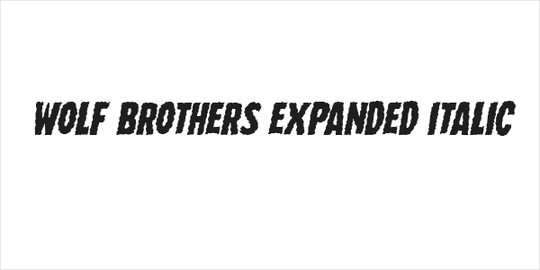 Wolf Brothers Expanded Italic Logo