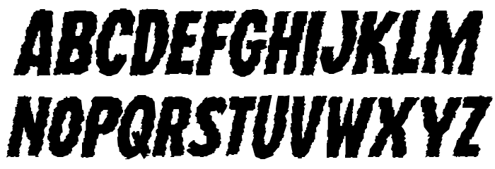 Wolf Brothers Expanded Italic Font LOWERCASE