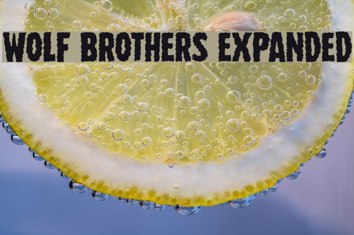 Wolf Brothers Expanded Font examples
