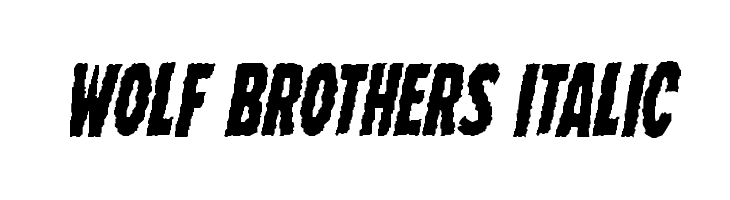 Wolf Brothers Italic Font